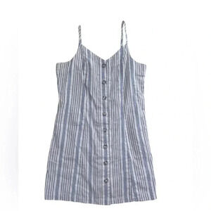 Promesa Striped Mini Dress Spaghetti Straps Pockets Size Medium